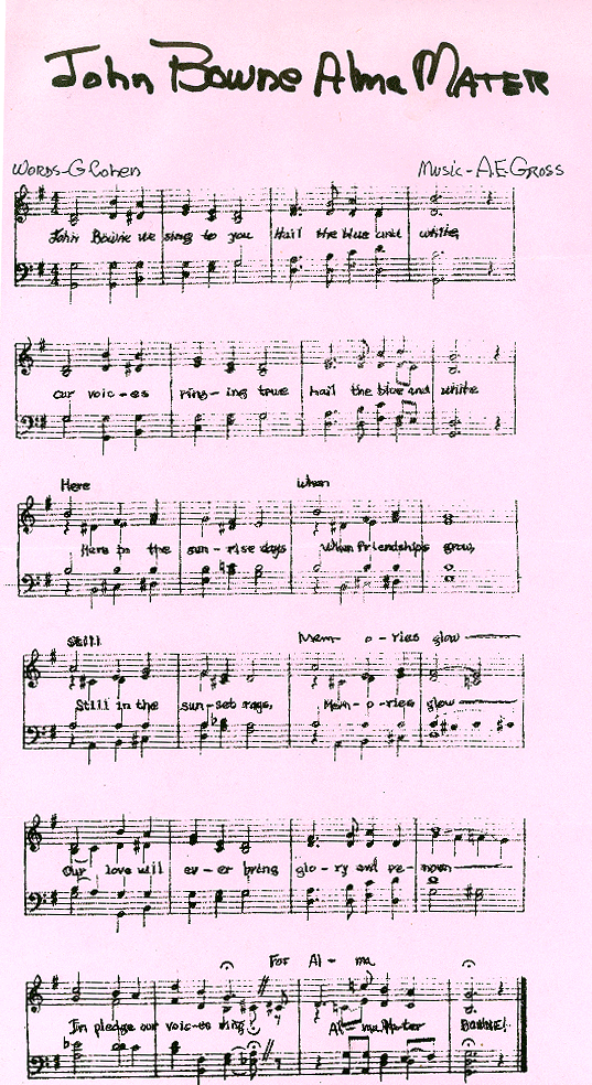 John Bowne, we sing to you!